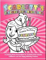 Scarlett's Birthday Coloring Book Kids Personalized Books