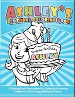 Ashley's Birthday Coloring Book Kids Personalized Books