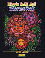 Hippie Folk Art Coloring Book