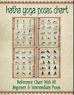 Hatha Yoga Poses Chart: 60 Common Yoga Poses and Their Names - A Reference Guide to Yoga Asanas (Postures) 8.5 x 11" Full-Color 4-Panel Pamphl