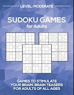 Sudoku Games for Adults Level: Moderate 