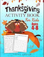 Thanksgiving Activity Book For Kids