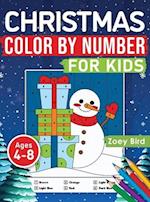 Christmas Color by Number for Kids: Coloring Activity for Ages 4 - 8 