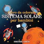 Libro da colorare sistema solare per bambini