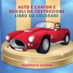 Auto e camion e veicoli da costruzione libro da colorare