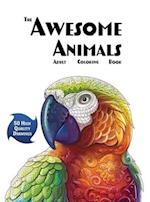 The Awesome Animals Adult Coloring Book 