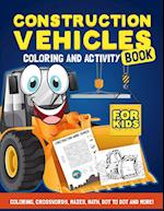 Construction Vehicles Activity Book