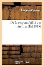 de la Responsabilité Des Ministres