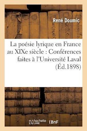 La Poésie Lyrique En France Au Xixe Siècle