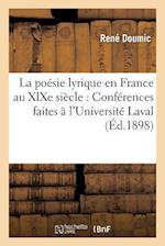 La Poésie Lyrique En France Au Xixe Siècle