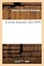 L'art de formuler