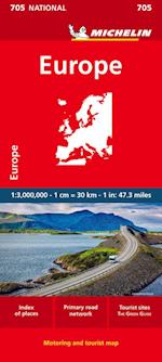 Europe, Michelin National Map 705