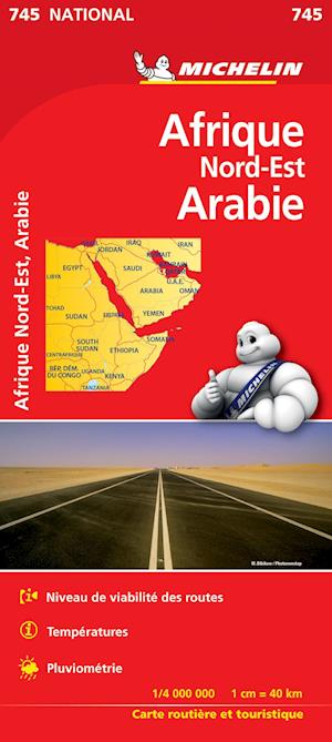 Africa North East, Arabia - Michelin National Map 745