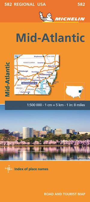 Midatlantic - Michelin Regional Map 582