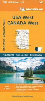 Western USA, Western Canada - Michelin Regional Map 585