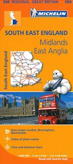 Michelin Great Britain Blad 504: South East England, The Midlands, East Anglia