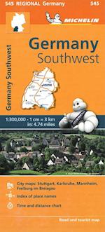 Michelin Germany Blad 545: Germany Southwest 1:300.000