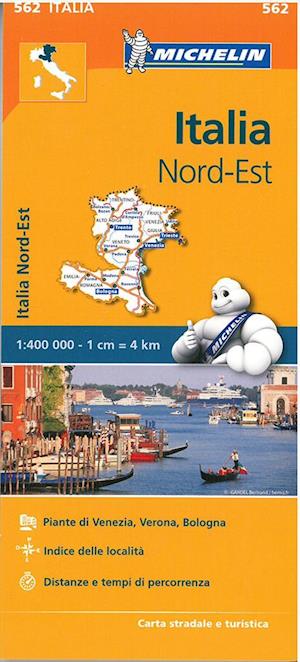 Michelin Italy Blad 562: Northeast 1:400.000