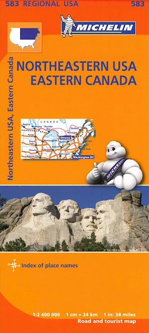 Northeastern USA, Eastern Canada - Michelin Regional Map 583