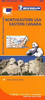 Michelin USA blad 583: Northeastern USA & Eastern Canada