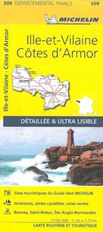 Cotes-d'Armor, Ille-et-Vilaine - Michelin Local Map 309