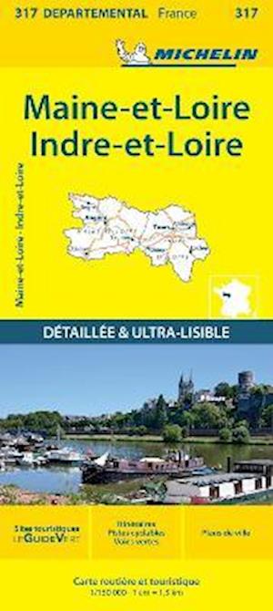 Indre-et-Loire Maine-et-Loire - Michelin Local Map 317