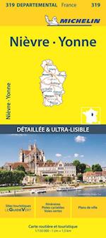 Nievre, Yonne - Michelin Local Map 319