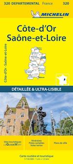 Cote-d'Or  Saone-et-Loire - Michelin Local Map 320
