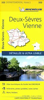 Deux-Sevres, Vienne - Michelin Local Map 322