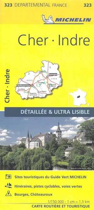 Cher, Indre - Michelin Local Map 323