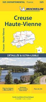 Creuse, Haute-Vienne - Michelin Local Map 325