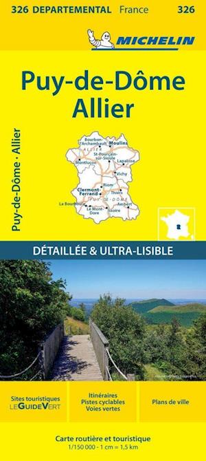 Puy-de-Dôme Allier - Michelin Local Map 326