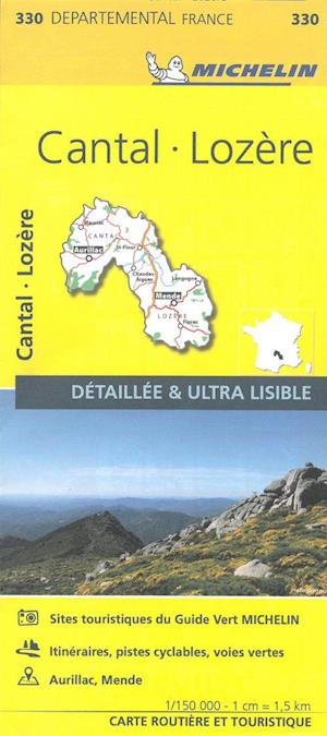 Cantal, Lozire - Michelin Local Map 330