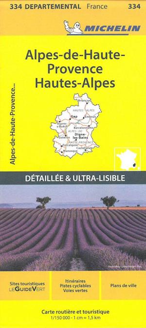 Alpes-de-Haute-Provence, Hautes-Alpes - Michelin Local Map 334