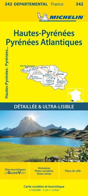 Hautes-Pyrénées Pyrénées-Atlantiques - Michelin Local Map 342