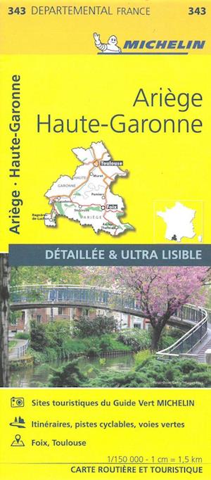 Ariege, Haute-Garonne - Michelin Local Map 343