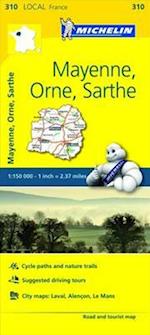 France blad 310: Mayenne, Orne, Sarthe 1:150.000
