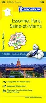 France blad 312: Essonne, Paris, Seine et Marne 1:150.000