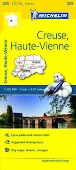 Creuse, Haute-Vienne - Michelin Local Map 325