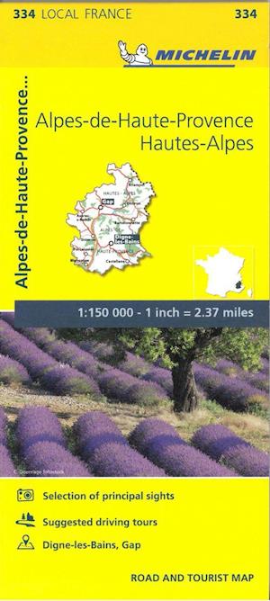 France blad 334: Alpes de Haute Provence, Hautes Alpes 1:150.000