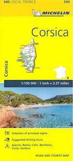 Corse-du-Sud, Haute-Corse - Michelin Local Map 345