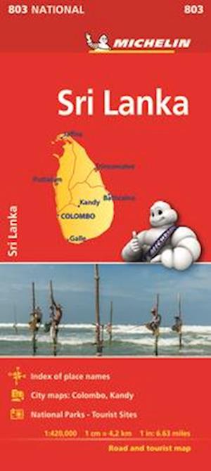 Michelin Sri Lanka Road & Tourist Map 803