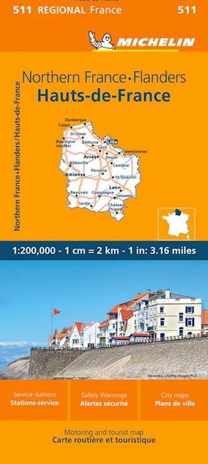 Nord-Pas-de-Calais, Picardy - Michelin Regional Map 511