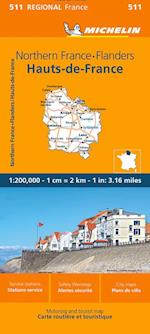 Nord-Pas-de-Calais, Picardy - Michelin Regional Map 511