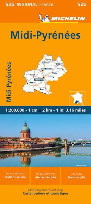 Midi-Pyrenees - Michelin Regional Map 525