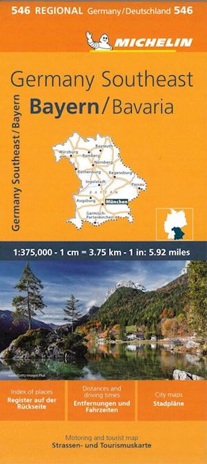 Germany Southeast, Bavaria - Michelin Regional Map 546