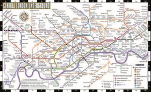 London Underground Map Streetwise - Laminated Map of the London Underground, England: City Plan