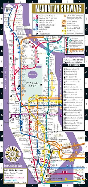 Streetwise Map Manhattan - Laminated City Center Street Map of Manhattan Subway Bus: City Plans