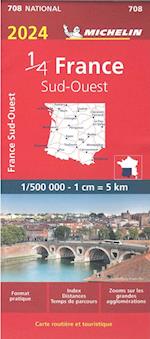 France Southwest 2024, Michelin National Map 708