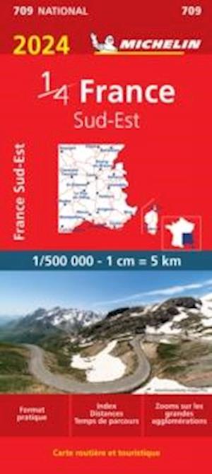 Få France Southeast 2024 Michelin National Map 709 Af Michelin Som Falset Bog På Engelsk 0238